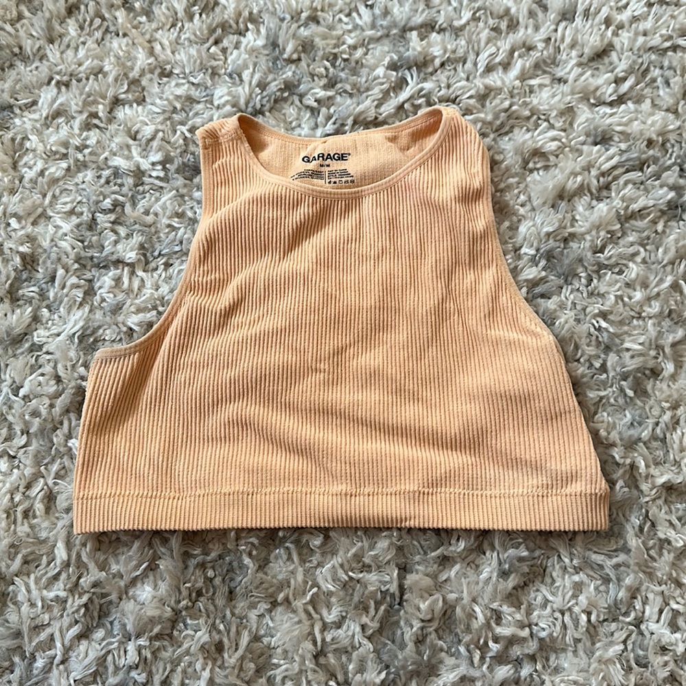 Garage Orange Halter Crop Top